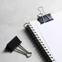 Amazon Basics Sturdy Binder Clips, Office Supplies, Large 2 in, Document Organizing, Black, 48 Count