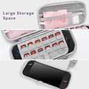 FIWWAT Switch 2 Case Carrying Case- for Nintendo Switch 2 2025 Accessories, Hard Shell Protective Cover Travel Bag with 12 Game Card Slots, for Girls Cute, Pink+Purple