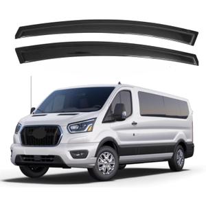 IG Window Visors Fit for 2014-2026 Ford Transit, Out-Channel Rain Guards Vent Wind Deflectors 2PC, Truck Accessories for 14-26 Transit (High Roof & Medium Roof Only)