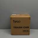TIPGO Slim Bathroom Trash Can with Lid Soft Close, Step Pedal, 6 Liter / 1.6 Gallon Stainless Steel Trash Bin, Small Garbage Cans for Bedroom, Office, Kitchen (Matte Black)