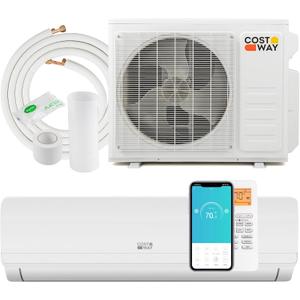 9000 BTU Mini Split Air Conditioner& Heater, 20 SEER2 Wifi Enabled Ductless Wall Mounted Inverter Air Conditioner, Energy Efficient Inverter AC with Heat Pump(Thundrive Series)