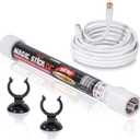 Digital HD TV Antenna for Indoor or Outdoor - VHF UHF Digital Television - Signals up to 50 Miles Range - Boosted Signals - Support 720p, 1080i, 1080p - Clear Antenna as seen on TV
