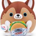 Snackles Series 2 Puppy & Sonic Burger 16 Inch Plush by ZURU, Ultra Soft Plush, Collectible Plush with Real Licensed Brands, Stuffed Animal, Giftable