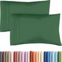 Queen Pillow Cases Set of 2 - Ultra Soft Hotel Quality Pillowcase Covers - Comfy, Cozy & Wrinkle Free - Shrinkage and Fade Resistant - Machine Washable Pillow Protectors - 2 Piece Set - Emerald Green
