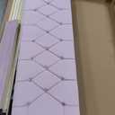 VECELO Queen Size Bed Frame with Diamond Tufted Headboard, Upholstered Platform Bedframe with Wood Slat Support, No Box Spring Needed, Mauve Pink