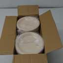 GreenWorks 500 Count 6 Small Compostable Dessert Plates, Heavy-duty Unbleached Biodegradable Bagasse and Bamboo fiber Paper Plates
