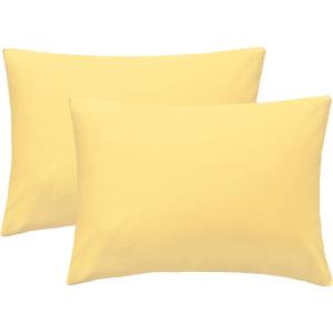 iMaylex Soft 100% Egyptian Cotton Zipper Closure Pillowcases, Cozy and Lightweight Pillow Case, Set of 2, Apricot, Standard, 20" x 26"