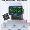 2100mAh Battery and Charger for DJI Osmo 360 / Action 5 Pro/Action 6, Color LCD Intelligent Two Way Charger Hub Triple Slot 27W PD Fast Charging Case for Osmo 360 Action 5 Pro 6 4 3 Accessory