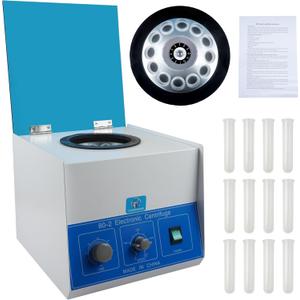 80-2 Electric Lab Centrifuge 4000RPM, 12x20mL Benchtop Centrifuge Machine | 0-4000RPM speed control, 0-120min timer, 2325xg RCF, 12 tube capacity, plasma PRF separation, medical laboratory use, 110V