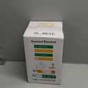 Qieryun Heated Blanket Electric Throw, Soft Flannel Heating Blanket with 8 Hours Auto Off 10 Fast Heating Levels Machine Washable Sherpa Heated Blanket with Overheating Protection