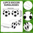 24 Pcs Soccer Birthday Party Decorations Favors Sunglasses Silicone Wristbands Bracelets Bulk Soccer Goodie Bags Stuffers Team Gifts for Sport Team or Coach