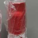 Ciaell 12 Pack Romantic Plastic Water Glasses - 14 Oz Red Vintage Drinking Glasses, Embossed Ribbed Plastic Cups, Textured Striped Set for Juice, Beverages, Beer, Cocktail & Valentine's Day