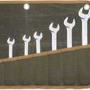 Wrench Set Roll, Heavy Duty 16oz Waxed Canvas Multi-Purpose Tool Roll Up Bag - 10 Pockets & 3 Grommets & Canvas Tie Rope - Tool Storage Carrier | 17"L x 11"W (Army Green)