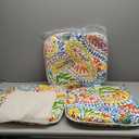 Set of 4 Outdoor Chair Cushions with Ties,Water Repellent Patio Chair Pads 17"x 16" for Outdoor Furniture,Round Corner Seat Cushions for Garden Yard Kitchen Paisley Multi