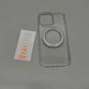 TORRAS Upgraded 360 Rotatable Magnetic Ring for iPhone 16 Pro Max Case, Fit for MagSafe with Stand Ring Holder, 16FT Mil Grade Shockproof Translucent for iPhone 16 Pro Max Phone Case Ostand, Clear