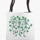 Dancing Party Skeletons St Patricks Day Funny Party Top Tote Bag