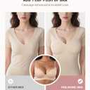 FeelinGirl Wireless Bras Comfortable Push Up Bra Full Support Lift Bralette Seamless Tshirt Bras (Beige) 34B