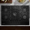 Empava 30 in. Gas Stove Cooktop 5 Italy Sabaf Sealed Burners NG/LPG Convertible in Black Tempered Glass