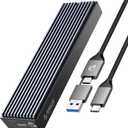 ORICO M.2 NVMe SSD Enclosure, USB 3.1 Gen 2 (10 Gbps) PCIe External Adapter NVMe Case for 2230/2242/2260/2280 M.2 SSD up to 8TB, UASP Supported - M2PV