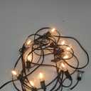 Outdoor String Lights 25 Feet G40 LED Patio Lights, Plug-in, 13 Plastic Edison Bulbs(1 Spare), Waterproof Connectable Hanging Light for Backyard Porch Balcony Party Decor, E12 Base, Black