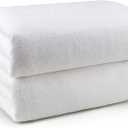 Orighty Bath Towels Pack of 2(27 x 54) - Soft Feel White Bath Towel, Highly Absorbent Bathroom Towels for Body, Quick Drying, Towel for Sport, Yoga, SPA, Fitness
