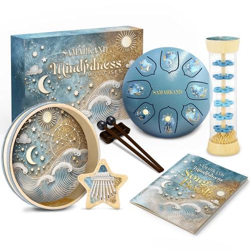 Musical instruments Kalimba, Rainstick, Rain Drum & Ocean Drum – Learning, Music Classroom Must Haves Kids Music Toddler Musical Instruments Boost Creativity & Motor Skills Perfect Baby Play,toddler