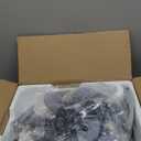 ZMISHIBO Ceiling Fans with Lights and Remote, 19.7'' Low Profile Ceiling Fan, 3000-6000K Dimmable Modern Flush Mount LED Fan Light, 6 Wind Speeds, Black Fandelier Ceiling Fans for Bedroom