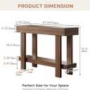 Console Table for Entryway, 47.2" Narrow Farmhouse Sofa Table with Thick Tabletop & Storage Shelf, 2-Tier Modern Wooden Entryway Industrial Table for Hallway, Living Room, Foyer, Behind Couch, Walnut