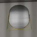 Feyarl Desk Vanity Mirror Gold Oval 12x8 Inch Tabletop Makeup Mirror Decorative Standing Cosmetic Table Mirror for Bedroom Bathroom Desk Dresser