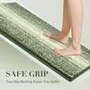 BSICPRO Bath Mat Rug for Bathroom Non Slip 17 x 24 Inches Water Absorbent Chenille Bathroom Floor Mats Machine Washable(Green)