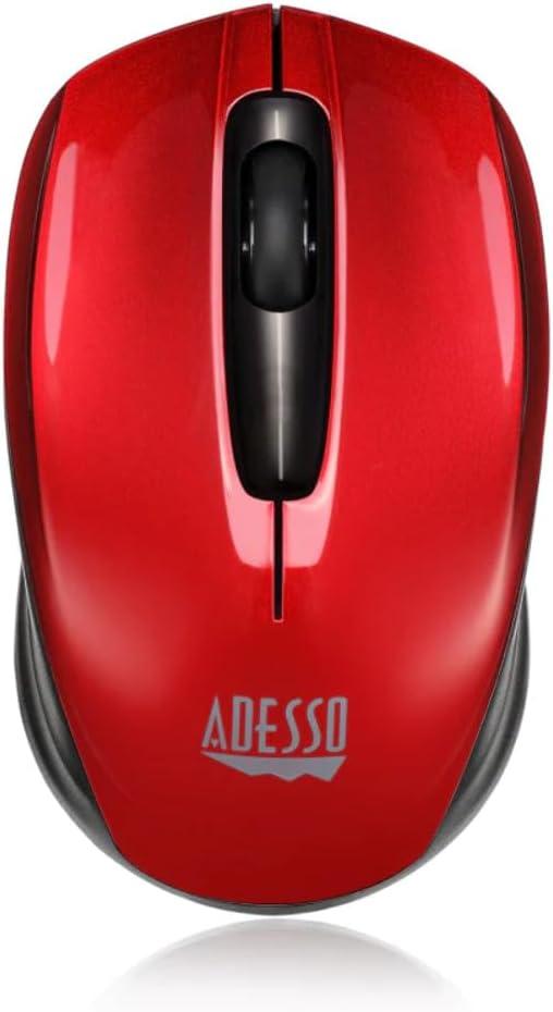 iMouse S50 Wireless Mini Mouse - 24GHz RF Technology, 1200 DPI Optical Sensor, USB Interface, Compact and Portable Design with Auto Sleep Mode (Red)