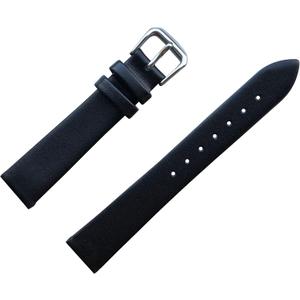 Thin Leather Watch Bands Replacement for Men Women (6 7 8 10 12 13 14 15 16 17 18 19 20 22 24mm) (Black)
