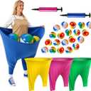 Granny Pants Yard Game for Kids (31.5 in *24 in), 4Pcs Granny Pants Outdoor Games with 20 Bouncy Balls, 2 Pumps , Granny Pants Game for Family Carnival Party Reunion Gathering (Children's sizes)