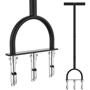 Lawn Aerator Coring Tool, Aerator Lawn Tool with 3 Hollow Tines, Manual Core Aerator for Lawn Garden Care and Loosen Compacted Soil, Lawn Aeration, Garden Tool