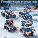 5in1 STEM Robot Building Kits for Kids 6-12, App & Remote Control STEM Car Tank Truck Robot Building Toys for Kids Science Learning, 800Pcs DIY Building Sets Erector Sets Gifts for Boys Girls
