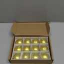 Nuanchu 12 Pieces 1. 65 Inch Floating Candles for Wedding Centerpiece, Small Unscented Floating Round Tealights Metallic Smooth Wax Disc Candles for Graduation Dinner Home Decor(Gold)