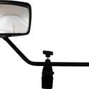 attwood 13066-7 Universal Adjustable Clamp-On Water Ski Rear View Boat Mirror, Black, One size