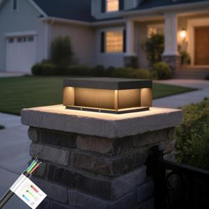 MVBT Outdoor Post Lights, 11.8" Column Lights AC100-240V, Waterproof Modern Pillar Lamp Electric, Patio Driveway Gate Post Light Hard Wired, 3000K LED Fence Deck Landscape Lighting for Pathway Garden