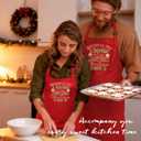 HUGANE Holiday Christmas Gingerbread Apron with Pockets, Gingerbread Spice That's What Christmas Is Made of Waterproof Adjustable Cooking Apron for Kitchen Dishwashing Grilling