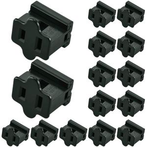 15 Pieces SPT-1 Christmas Light Slip Plug Female Vampire Slip Plug Inline Zip Holiday Adapter for Lights Design (Green)