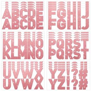 232 Pcs 24 Sheets Large Glitter Letter Stickers Big Font Alphabet Letter Self Adhesive Letters Kit Mailbox Stickers for Mailbox Bulletin Boards Classroom Home(Pink,2.5 Inch)