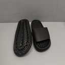 Pillow Slippers, Quick Drying Open Toe Soft Cushioned Extra Thick Non-Slip Massage House Slipper Pool Gym Shower Bathroom Sandals (Color : Black, Size : 44-45