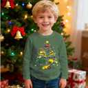 GLIGLITTR Toddler Boy Merry Christmas Shirts Construction Vehicle Truck Xmas Tree Long Sleeve Shirt Tops Kids Holiday Outfits