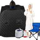 VARIPOWDER Steam Sauna Box for Home, Sauna Tent and Steamer Generator