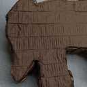 Horse Piñata Cowgirl Pinatas Brown Horse Piñata for Birthday Girl with Bat Stick Blindfold Mask for Horse Birthday Cowgirl Party Carnival Piñata Game Decor Supplies, 15 x 13.4 x 3.2 Inch