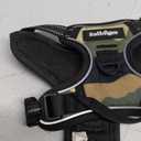 rabbitgoo Dog Harness No Pull with 2 Leash Clips, Adjustable Soft Padded, Reflective Oxford No Choke Pet Vest with Easy Control Handle for Large Dogs, Green Mountain, S