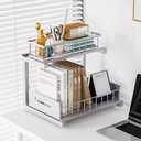 Under Sink Organizer, Heavy Duty Metal Pull Out Cabinet Organizer Slide Out Sink Shelf Organizer Height Adjustable, Multi-Purpose Storage Shelf for Kitchen Bathroom(Sliver,1Pack)