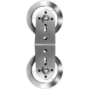Swivel Dual Pulleys 360 Rotation Roller Double Pulley Wheel for DIY Home Gym Cable Machines Silent Bearing Swivel Groove Wheel Pull Down Attachment Weight Lifting