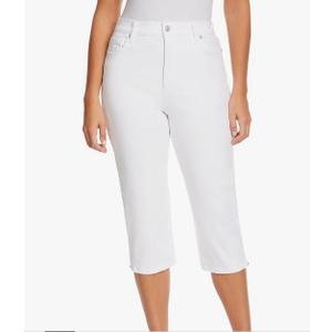 Gloria Vanderbilt Women's Amanda Capri Jeans, XL, White