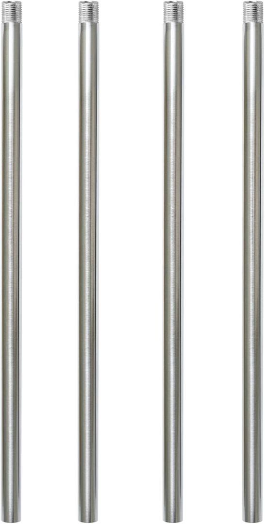 Brushed Nickel M10 Threaded Extension Rod for Pendant Light, Island Lighting, Chandeliers,lighting fixture downrods & stems,12 Inches